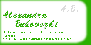 alexandra bukovszki business card